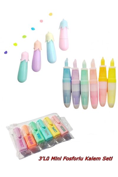gaman 3 Pack Mini Highlighter Set