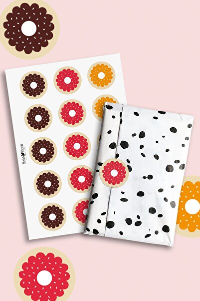 Özer Store 120 قطعة من ملصقات عبوات المنتجات اللاصقة المستديرة الملونة على شك...