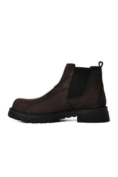 Bulldozer 230035   Anthracite Nubuck Genuine Leather Men's Chelsea Boots