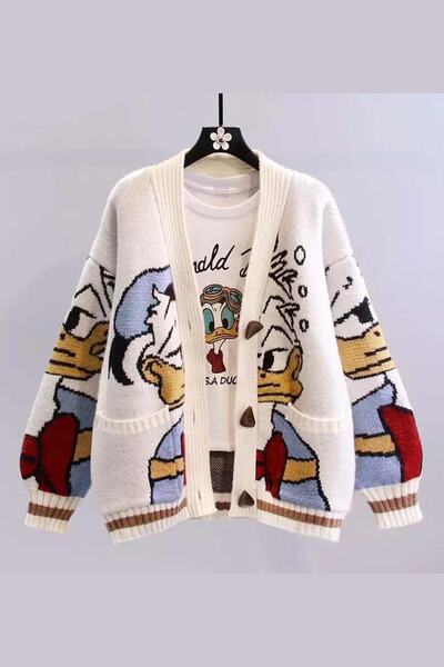 Köstebek Daffy Duck Sweater Cardigan