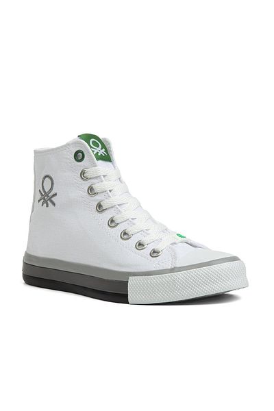 Benetton ® |   Bn-30189 - 3374 Alb Gri - Pantofi sport pentru dama