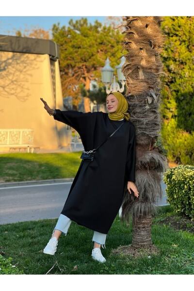 NS Moda Black Scuba Women's Tunic - Model 486