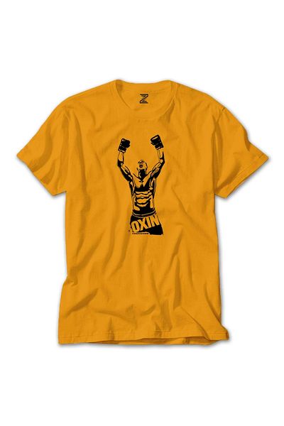 Z zepplin Κίτρινο T-shirt Boxing Fighter Silhouette