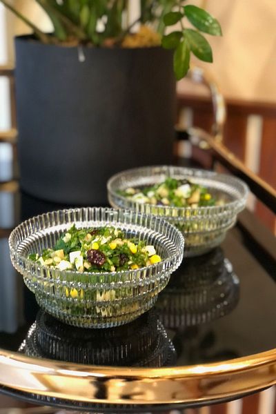 HERITAGE 1 Piece Salad Presentation Bowl Glass Small Size 15 Cm