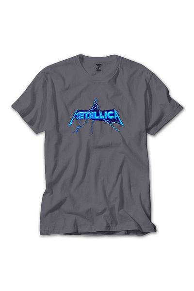 Z zepplin Μπλουζάκι με λογότυπο Metallica Lightning Grey