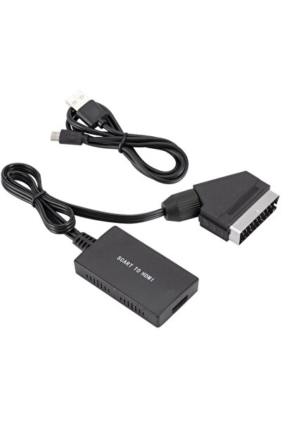 Temiz Pazar Scart To Hdmi 1080p Av Video Çevirici Dönüştürücü Adaptör