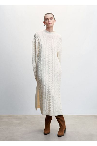 MANGO Woman Long Knitwear Dress