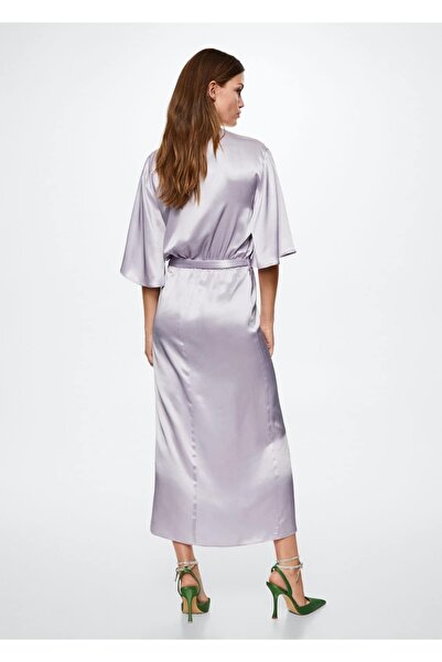 MANGO Woman Anvelop Saten Elbise