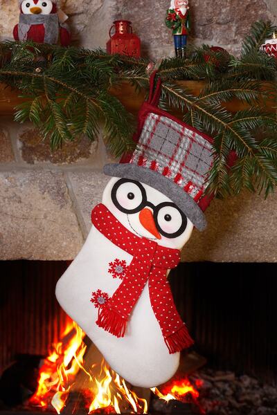 Karaca Home New Year Yeni Yıl Snowman Yılbaşı Hediye Çorabı 48 Cm