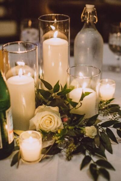 Bexka 3'lü Dekoratif Silindir Cam Vazo Vanilya Kokulu Mum Seti