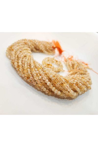 Yüksel Boncuk 4 Mm Citrine Natural Stone String (1 piece)