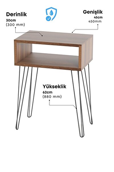 Monte Sehpa Fiona Komodin Metal Ayak