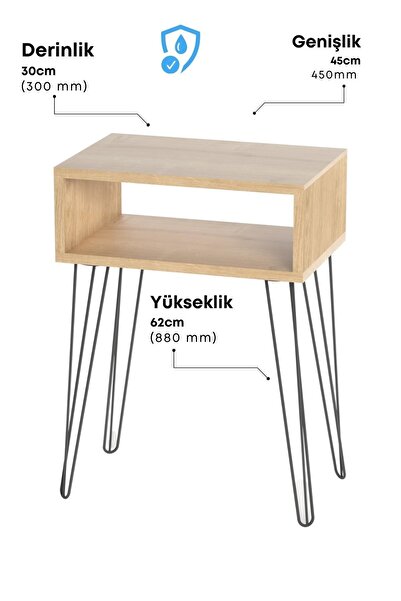 Monte Sehpa Fiona Komodin Metal Ayak