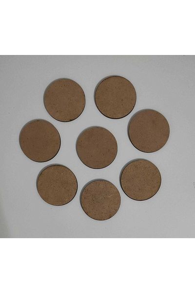 firdevsi hobi 5 cm Diameter 25 Pieces Round 3mm Mdf -