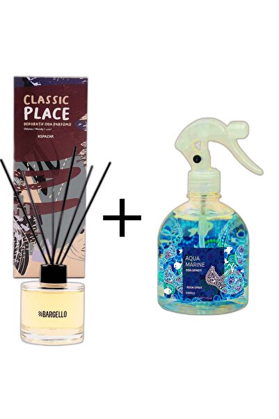 Bargello Classic Place Odunsu 120 Ml + Aqua Marine 500 Ml Plastik Sprey Ortam...