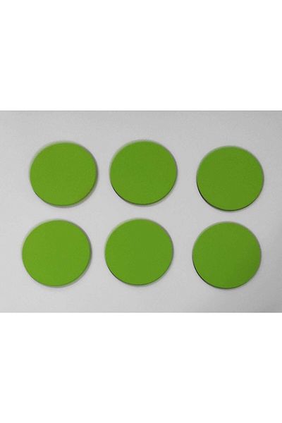 firdevsi hobi 50 Pieces Round 3mm MDF-coloured Green with 5 cm Diameter