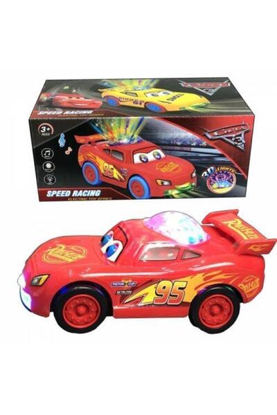 RAMO'S STORE Cars Üstü Işıklı Dil Çıkaran Müzikli Araba Sarı Mcqueen