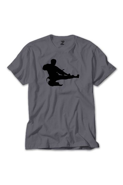 Z zepplin Γκρι μπλουζάκι Taekwondo Karate Silhouette