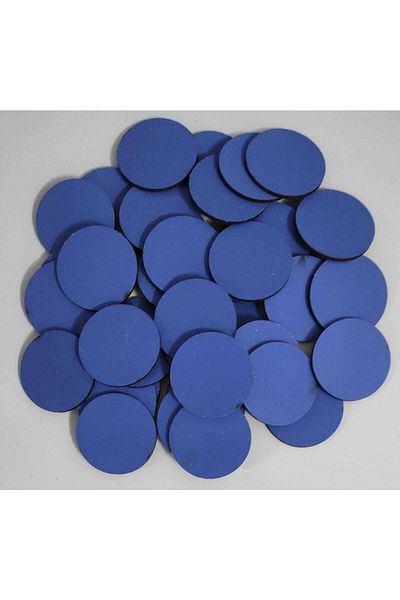 firdevsi hobi 50 Pieces Round 3mm MDF-coloured Blue with 5 cm Diameter