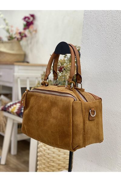 Jacquline Zd191-4 Cylinder Genuine Leather Handbag Women