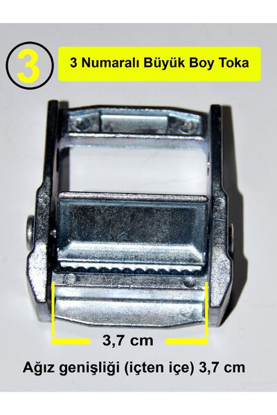 YOLDAŞ TAKMATİK Yoldaş Metal Gergi Tokası 4 Adet Mandallı Spanzet 3 Numara Bü...