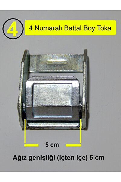 Genel Markalar Yoldaş Metal Gergi Tokası 4 Adet Mandallı Spanzet 4 Numara Bat...