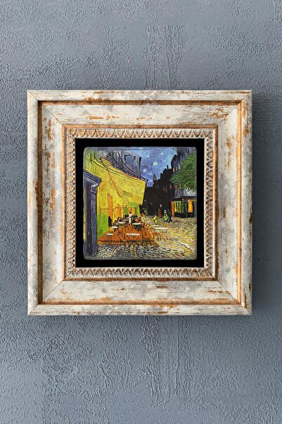 Oscar Stone Decor Çerçeveli Taş Tablo 20x20 Cm Wall Decor Van Gogh Eserleri