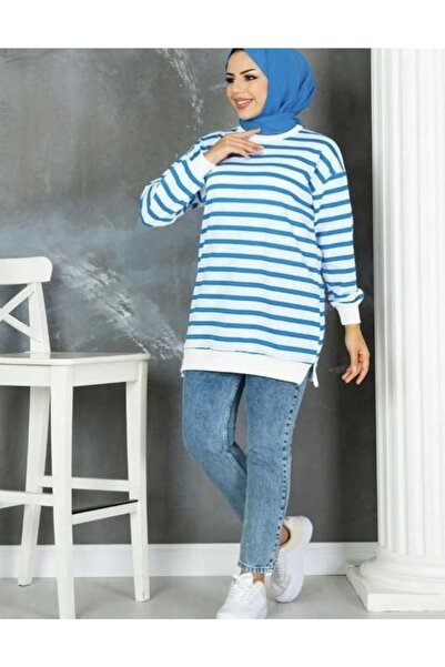 YILMAZBARMAZ Γυναικείο ριγέ λεπτομερές τουνίκ