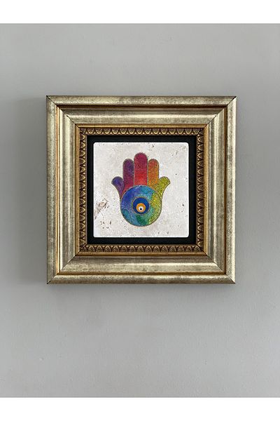Oscar Stone Decor Pictură pe perete de piatră înrămată 20 X 20 cm Fatma Ena Eli