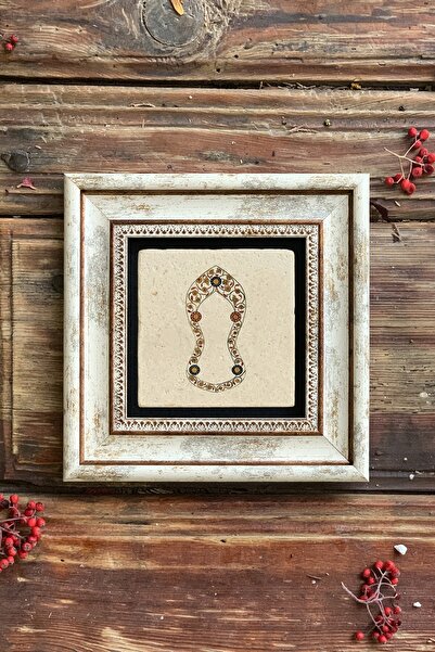 Oscar Stone Decor Çerçeveli Taş Duvar Dekoru 20 X 20 Cm Nal-ı Şerif Tablosu
