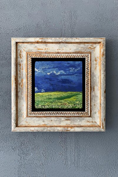 Oscar Stone Decor Çerçeveli Taş Tablo 20x20 Cm Wall Decor Van Gogh Eserleri