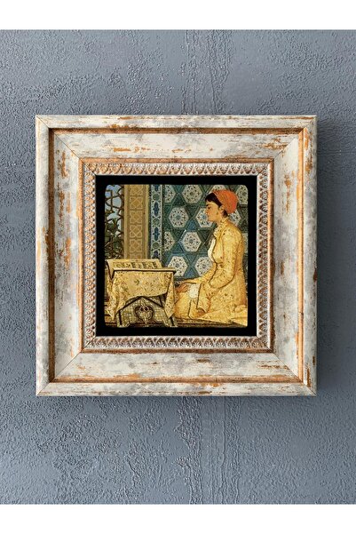 Oscar Stone Decor Çerçeveli Taş Duvar Dekoru 20 X 20 cm Osman Hamdi