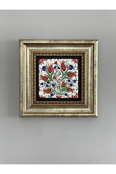 Oscar Stone Decor Çini Çerçeveli Taş Duvar Tablosu 20 X 20 cm