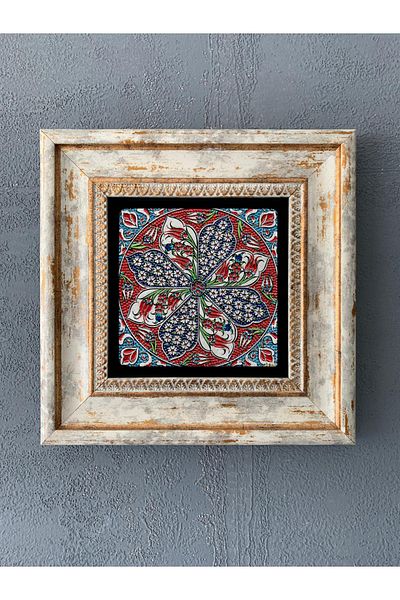 Oscar Stone Decor Framed Stone Wall Decor 20 X 20 cm Tile Pattern