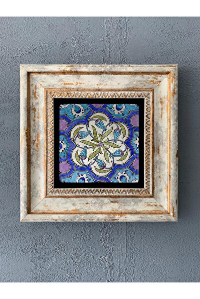 Oscar Stone Decor Çerçeveli Taş Duvar Dekoru 20 X 20 cm Çini Desen