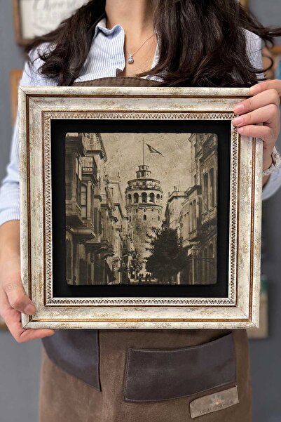 Oscar Stone Decor Çerçeveli Tablo Taş Duvar Dekoru 30 X 30 Cm Istanbul Eski G...
