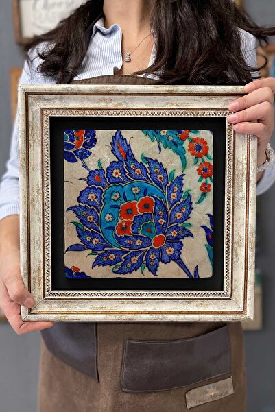 Oscar Stone Decor Çerçeveli Tablo Taş Duvar Dekoru 30 X 30 Cm Çini Seramik De...