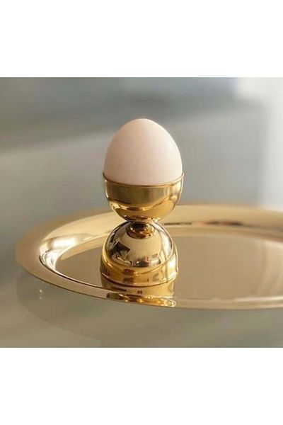 Jenisa 2 Pieces Catering Egg Cup Titanium Gold