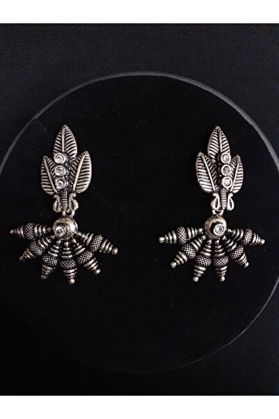 Aashiv's Collection حلق فولاذي مرصع بالأحجار للنساء