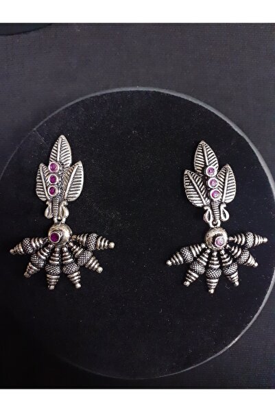 Aashiv's Collection حلق فولاذي مرصع بالأحجار للنساء
