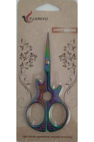 LİLYHOBBYLAND Vintaga Colorful Sewing Embroidery Opening Ribbon Invitation Scissors 11x5cm
