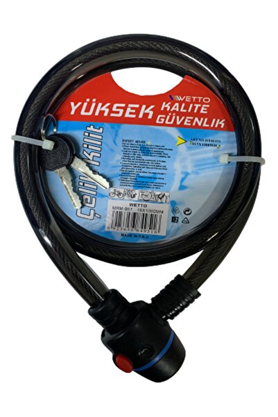 Wetto Güvence Bicycle and Motorcycle Lock 100 cm (Thick)