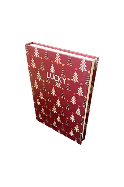 4nio Burgundy Pine Tree Christmas Notebook