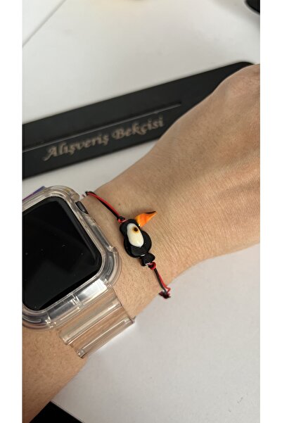 Alışveriş Bekçisi Toucan Bird Red Black String Bracelet
