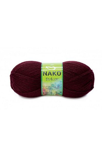 NAKO Record 999 5 Pieces Hand Knitting Thread Claret Red