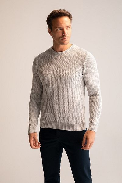DeFacto Sweater - Silver - Regular fit