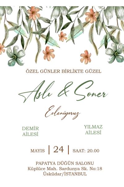 Belinay Düğün Davetiyesi 110 09 (1000 ADET)