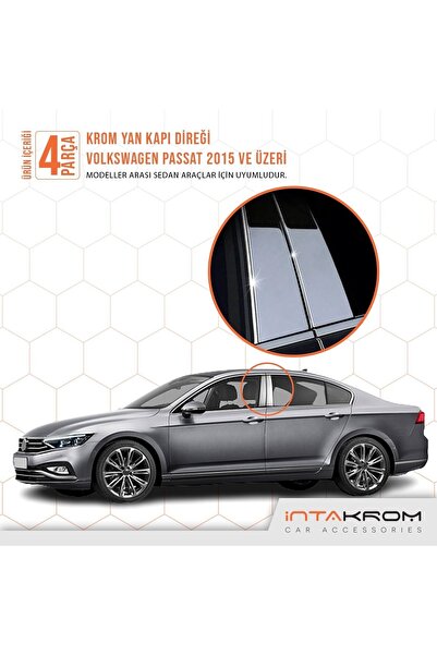 İntachrom Vw Passat B8 Uyumlu Krom Kapı Direği 2015 Ve Üzeri 4 Parça