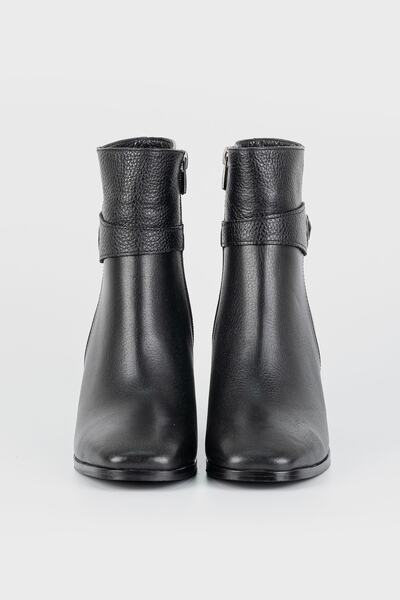 TUNAELLİ Kadın Siyah Hakiki Deri 35-41 Numara Bot & Bootie