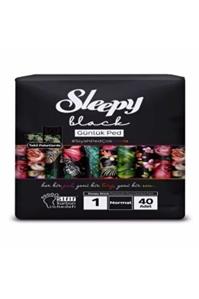 Sleepy Black Günlük Süper Normal Ped 40'lı